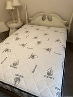 Front angle view of mattress with aloe vera branding