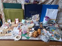 Overall view of entire assortment laid out on table