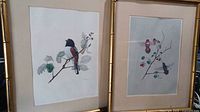 Both framed prints side by side showing frames, mats and subject matter
