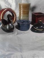 Group shot of all six pottery pieces