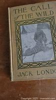 Cover of 'The Call of the Wild' vintage book showing title, author, and illustration on front cover.
