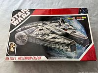 Photo of empty Revell Millennium Falcon SnapTite model kit box.