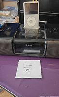 iHome clock radio speaker dock with Apple iPod docked