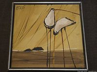 Front view of painting showing full artwork and frame