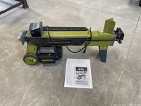 Full view of Radley electric log splitter on concrete floor
