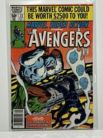 Front cover of the Marvel comic book Marvel Super Action Starring The Avengers issue 23, showing main characters and price