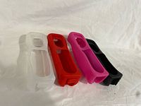 Four silicone sleeves displayed angled on white cloth