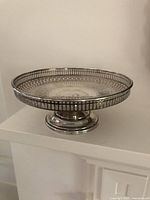 Front view of tazza on pedestal