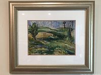 Full view of painting and frame