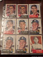 Front side of Topps Baseball Archives cards showing player portraits including Roy Campanella, Bob Feller, Pee Wee Reese, Warren Spahn, and Gil Hodges.
