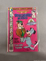 Front cover of the vintage 1978 Huckleberry Hound comic book issue #1 from Marvel Comics Group Hanna-Barbera Spotlight