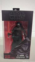 Front view of the Kylo Ren figure in packaging, showing the figure and Star Wars branding.