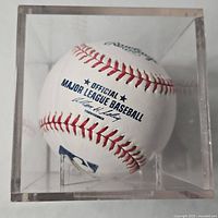 Photo of official Major League Baseball showing Rawlings branding and MLB commissioner signature