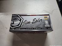 Top view of the original box showing Jim Epler and Matco Tools branding, 1/24 scale die cast Camaro Funny Car