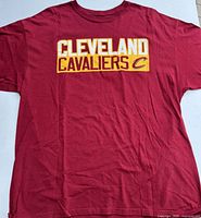 Front view showing Cleveland Cavaliers text