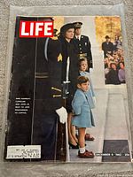 Front cover showing Life masthead, Jacqueline Kennedy with children at JFK funeral