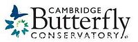 Cambridge Butterfly Conservatory logo with butterfly icons and text