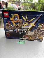 Photo of the LEGO Marvel Super Heroes set 76280 box showing Spider-Man and villains characters in a detailed model setting as depicted on packaging.