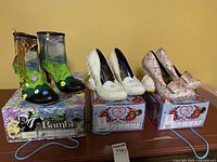 All three pairs on their boxes