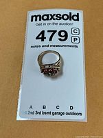 Ring on lot card showing overall appearance