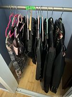 Full rack showing all garments