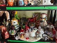 shelf view showing entire assortment of Christmas decor