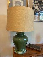 Full lamp with shade illuminated