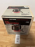 Front side of the box showing Sears Craftsman 9 inch buffer/polisher, two speed, new in box, product details and branding.