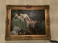 Full front view of framed print showing subject and frame