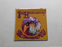 Front album cover of The Jimi Hendrix Experience LP "Are You Experienced" with band photo and psychedelic lettering.