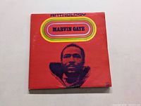 Front cover of Marvin Gaye's Anthology 3 LP set showing the red cover with portrait and title