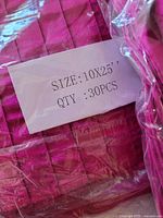 Packaged fuchsia covers with size label visible