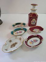 Group shot showing all six porcelain items