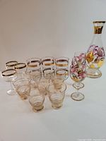 All glassware grouped together