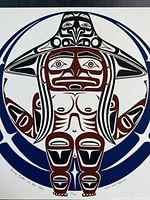 Close-up of the main artwork showing the figure and colors.