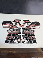 Full view of the print showing design, margins, and deckle edges.