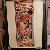 Full view of the unframed vintage poster showing overall design, colors, and condition.