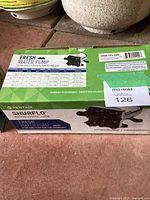 Box labeled Shurflo Fresh Water Pump 4008-101-E65 with product image and specifications.