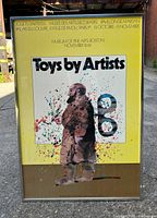 Front view of Milton Glaser "Toys by Artist" gallery poster showing central artwork and text