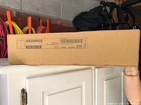 Box of Ikea Brimnes dressing table showing model and dimensions