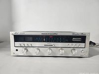 Front view showing illuminated tuning dial and signal meter