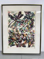 Framed print full view hanging on wall