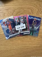 Three NBA basketball cards showing different players including Shaq Gildious-Alexander, Gary Payton II and a colorful Splash! design card.