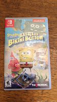 Front cover of the SpongeBob SquarePants Nintendo Switch game case showing main characters and game title