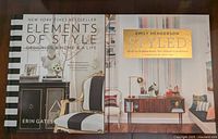 Front covers of two hardcover interior design books titled 'Elements of Style' by Erin Gates and 'Styled' by Emily Henderson.