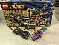 Full set including box, vehicles, building and minifigures