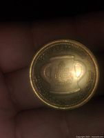 Front side showing a beer mug with '1 FREE BEER' text and surrounding details.