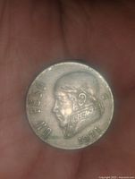 Obverse showing left-facing profile of José María Morelos, date 1971, and denomination 'UN PESO'