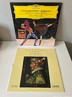 Front covers of both LPs showing titles, artwork and record labels