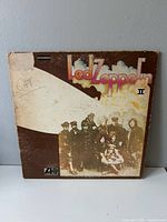 Front of Led Zeppelin II LP showing cover art and writing